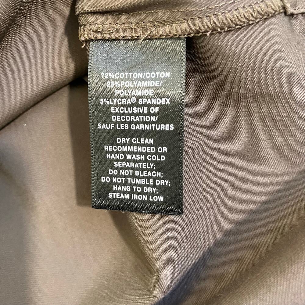 Lafayette 148 Womens XXL Taupe Brown Hip Length Button-Up Shirt Minimalist Clean - Picture 15 of 16
